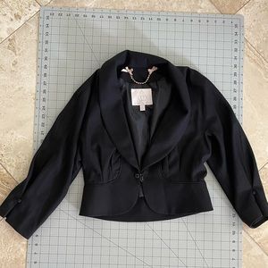 Rebecca Taylor Wool Defined-Waist Blazer